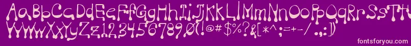 フォントVampire – 紫の背景にピンクのフォント