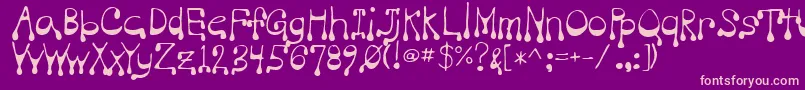 Vampire Font – Pink Fonts on Purple Background