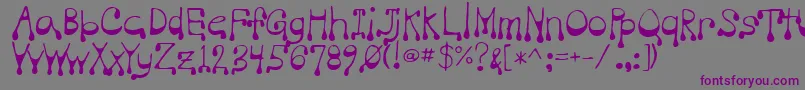 Шрифт Vampire – фиолетовые шрифты на сером фоне