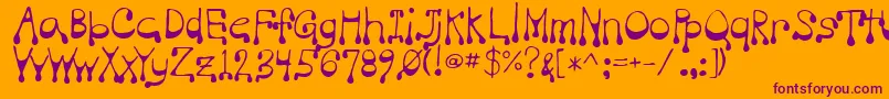 Шрифт Vampire – фиолетовые шрифты на оранжевом фоне