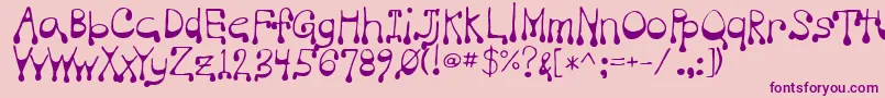 Vampire Font – Purple Fonts on Pink Background
