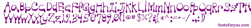 Шрифт Vampire – фиолетовые шрифты на белом фоне