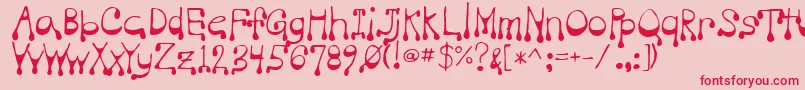 Шрифт Vampire – красные шрифты на розовом фоне