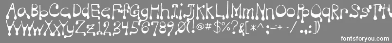 フォントVampire – 灰色の背景に白い文字