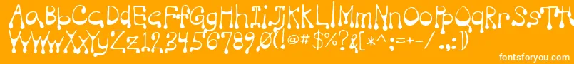 Vampire Font – White Fonts on Orange Background