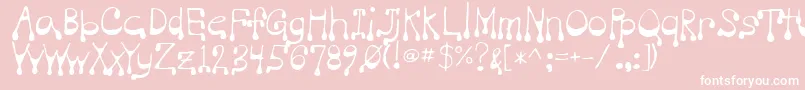 フォントVampire – ピンクの背景に白い文字