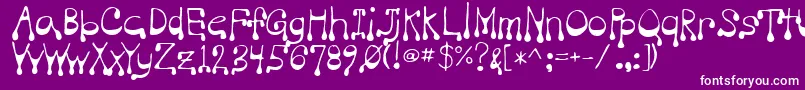 Vampire-fontti – valkoiset fontit violetilla taustalla