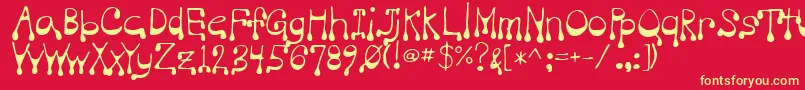 Vampire-fontti – keltaiset fontit punaisella taustalla