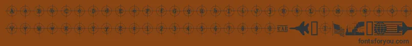 KosovoTargetBc Font – Black Fonts on Brown Background