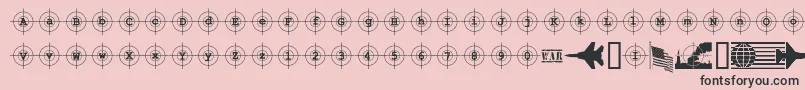 KosovoTargetBc Font – Black Fonts on Pink Background