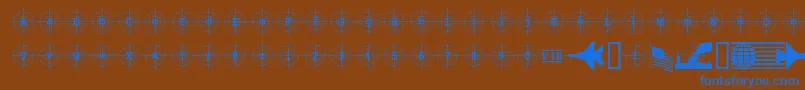 KosovoTargetBc Font – Blue Fonts on Brown Background