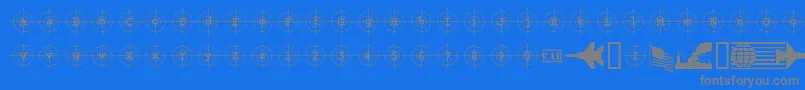 KosovoTargetBc Font – Gray Fonts on Blue Background
