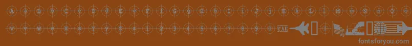 KosovoTargetBc Font – Gray Fonts on Brown Background