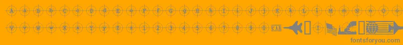 fuente KosovoTargetBc – Fuentes Grises Sobre Fondo Naranja