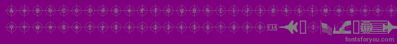 KosovoTargetBc Font – Gray Fonts on Purple Background