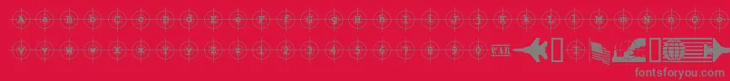 fuente KosovoTargetBc – Fuentes Grises Sobre Fondo Rojo