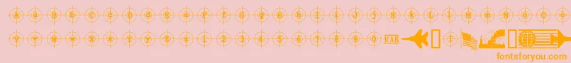 KosovoTargetBc Font – Orange Fonts on Pink Background