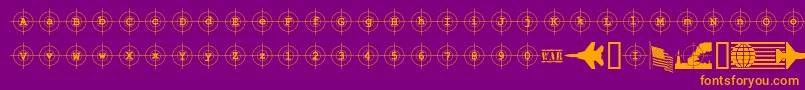 KosovoTargetBc Font – Orange Fonts on Purple Background
