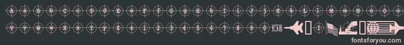 KosovoTargetBc Font – Pink Fonts on Black Background