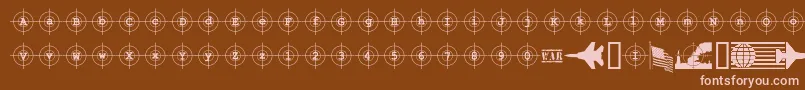 KosovoTargetBc Font – Pink Fonts on Brown Background