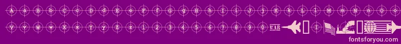 KosovoTargetBc Font – Pink Fonts on Purple Background