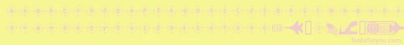 KosovoTargetBc-Schriftart – Rosa Schriften auf gelbem Hintergrund