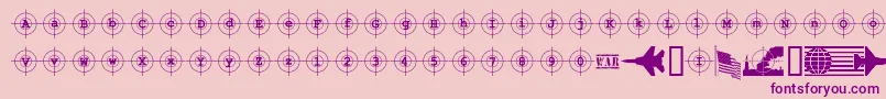 KosovoTargetBc Font – Purple Fonts on Pink Background