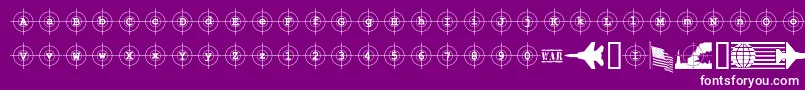 KosovoTargetBc Font – White Fonts on Purple Background