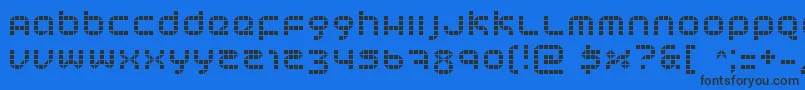フォントTranceform – 黒い文字の青い背景