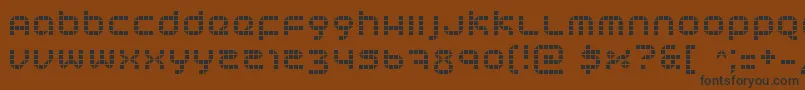 Tranceform-Schriftart – Schwarze Schriften auf braunem Hintergrund