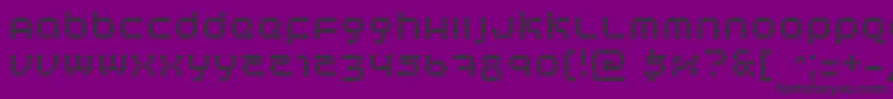 Tranceform-fontti – mustat fontit violetilla taustalla