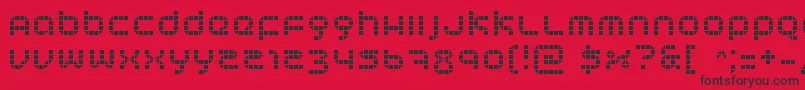 Tranceform Font – Black Fonts on Red Background