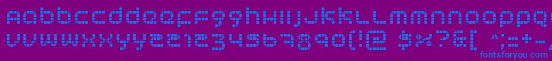 Tranceform Font – Blue Fonts on Purple Background