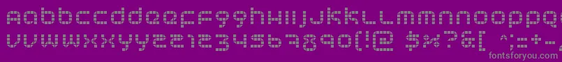フォントTranceform – 紫の背景に灰色の文字