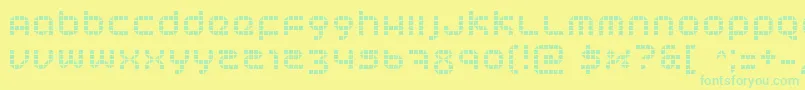 Tranceform Font – Green Fonts on Yellow Background
