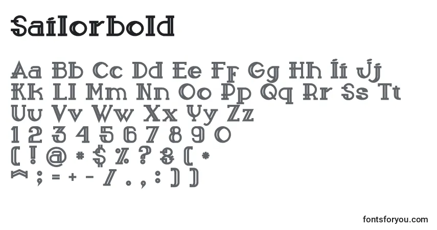 Sailorbold (65632)フォント–アルファベット、数字、特殊文字