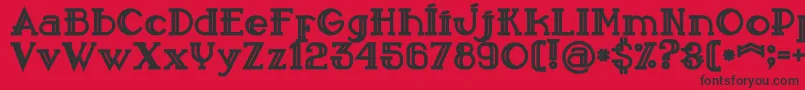 Sailorbold Font – Black Fonts on Red Background