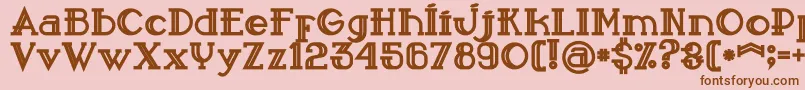 Sailorbold Font – Brown Fonts on Pink Background