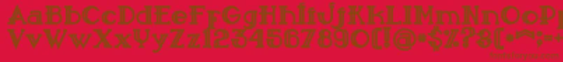 Sailorbold Font – Brown Fonts on Red Background