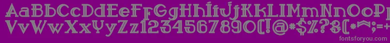 Sailorbold-fontti – harmaat kirjasimet violetilla taustalla