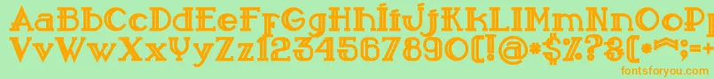 Sailorbold Font – Orange Fonts on Green Background