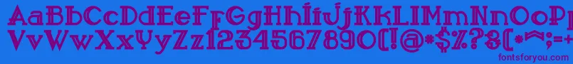 Sailorbold Font – Purple Fonts on Blue Background
