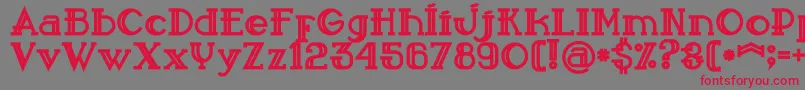 Sailorbold Font – Red Fonts on Gray Background