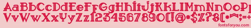 Sailorbold Font – Red Fonts on Pink Background