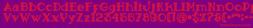 Sailorbold Font – Red Fonts on Purple Background