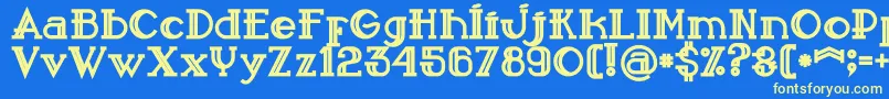 Sailorbold Font – Yellow Fonts on Blue Background