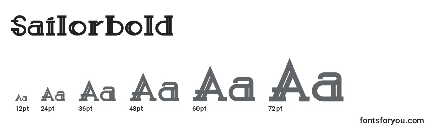 Размеры шрифта Sailorbold (65632)