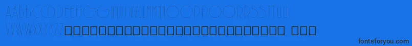 フォントSolarLight – 黒い文字の青い背景