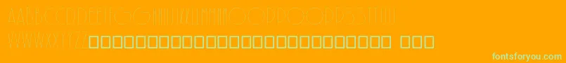 SolarLight Font – Green Fonts on Orange Background