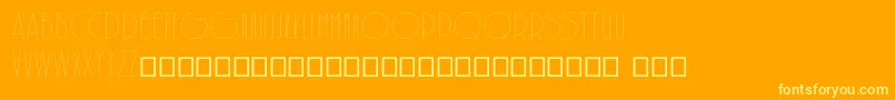 SolarLight-Schriftart – Gelbe Schriften auf orangefarbenem Hintergrund